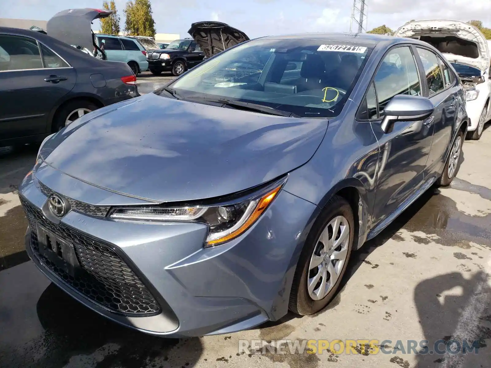 2 Photograph of a damaged car 5YFEPRAE6LP088417 TOYOTA COROLLA 2020