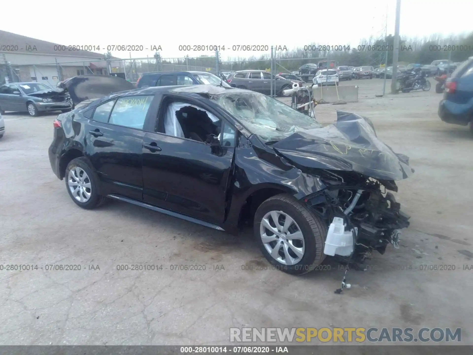 1 Photograph of a damaged car 5YFEPRAE6LP090555 TOYOTA COROLLA 2020