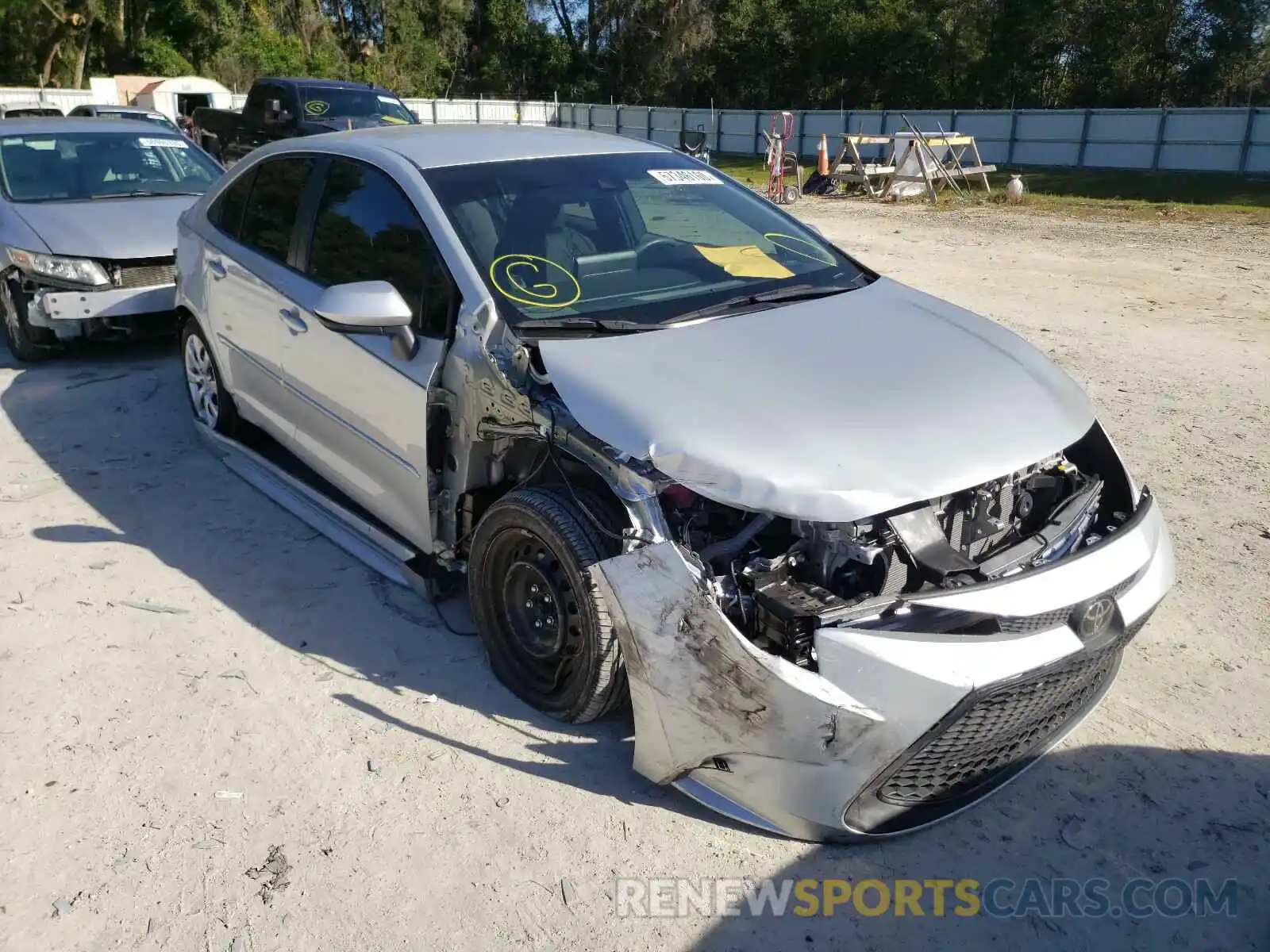 1 Photograph of a damaged car 5YFEPRAE6LP090796 TOYOTA COROLLA 2020