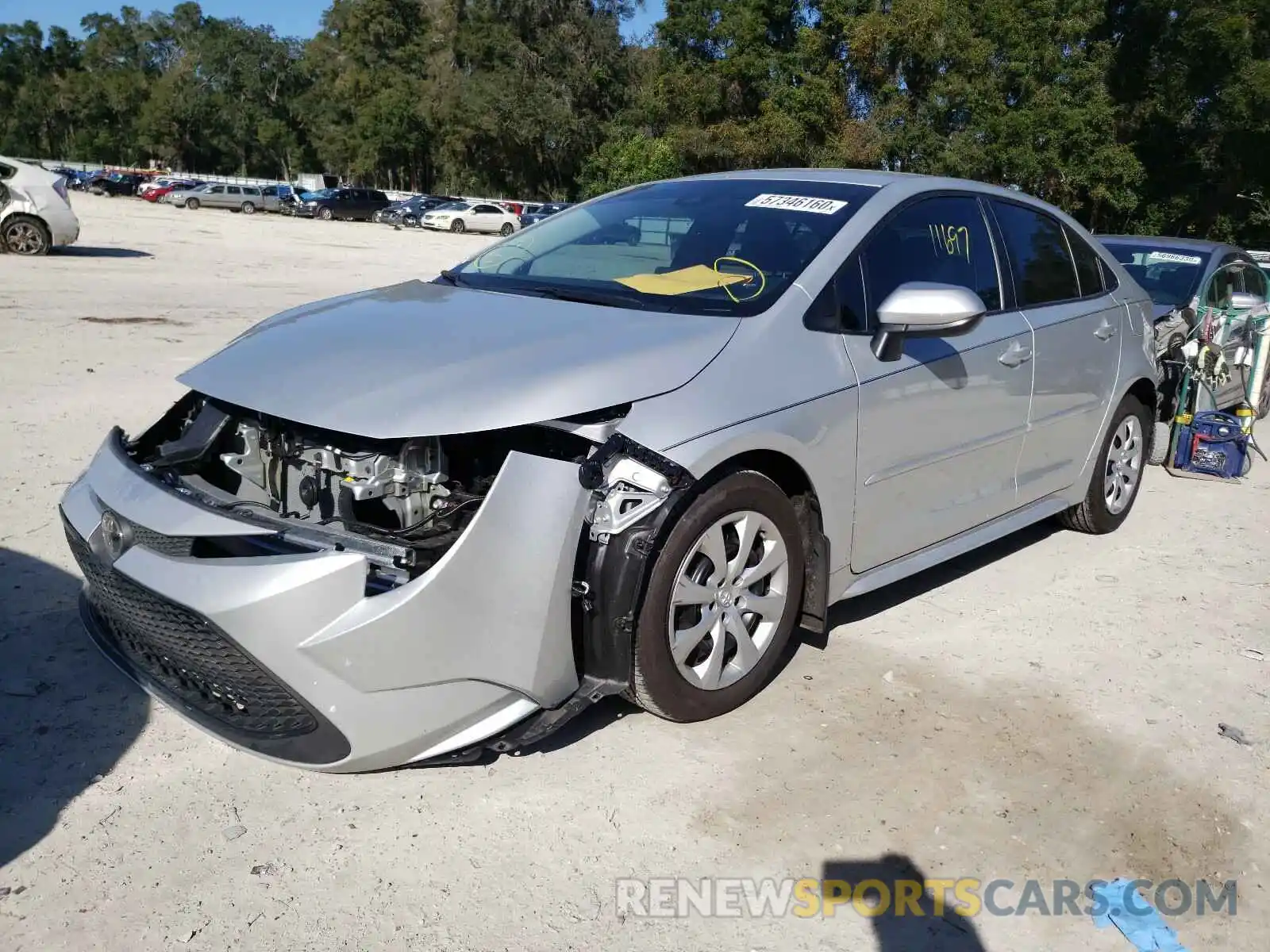 2 Photograph of a damaged car 5YFEPRAE6LP090796 TOYOTA COROLLA 2020