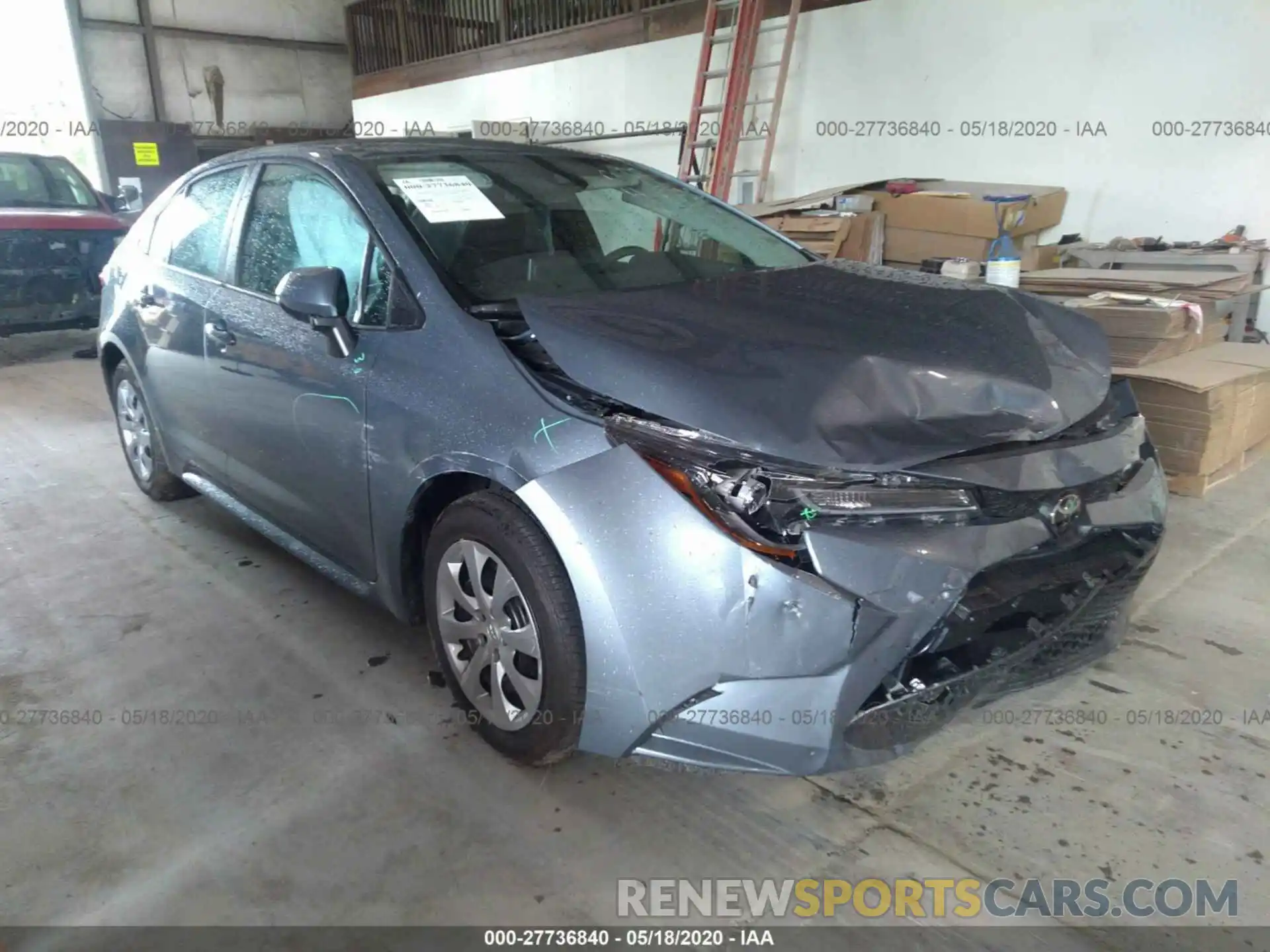 1 Photograph of a damaged car 5YFEPRAE6LP091737 TOYOTA COROLLA 2020