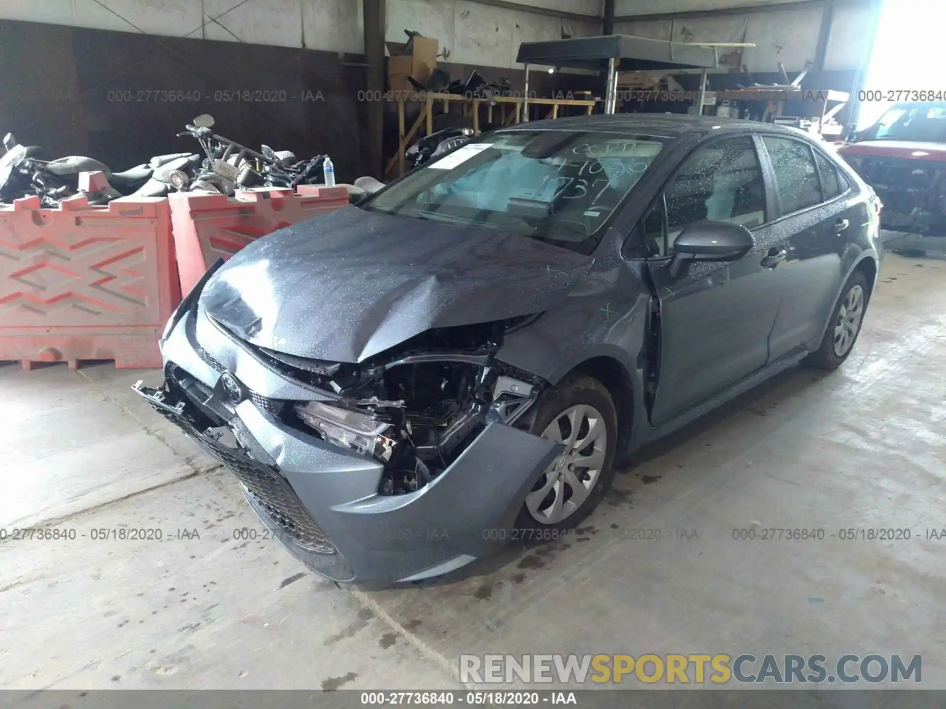 2 Photograph of a damaged car 5YFEPRAE6LP091737 TOYOTA COROLLA 2020