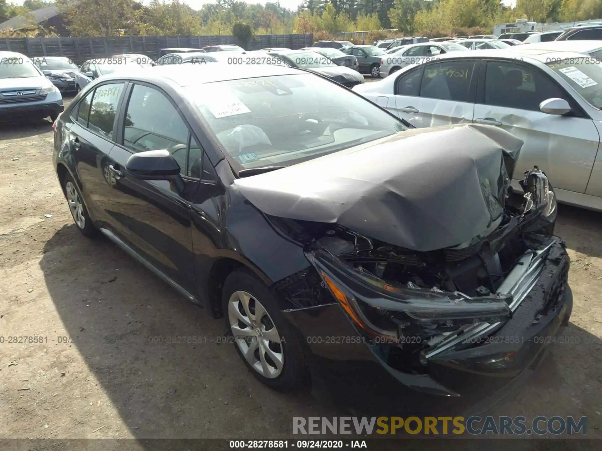 1 Photograph of a damaged car 5YFEPRAE6LP095173 TOYOTA COROLLA 2020