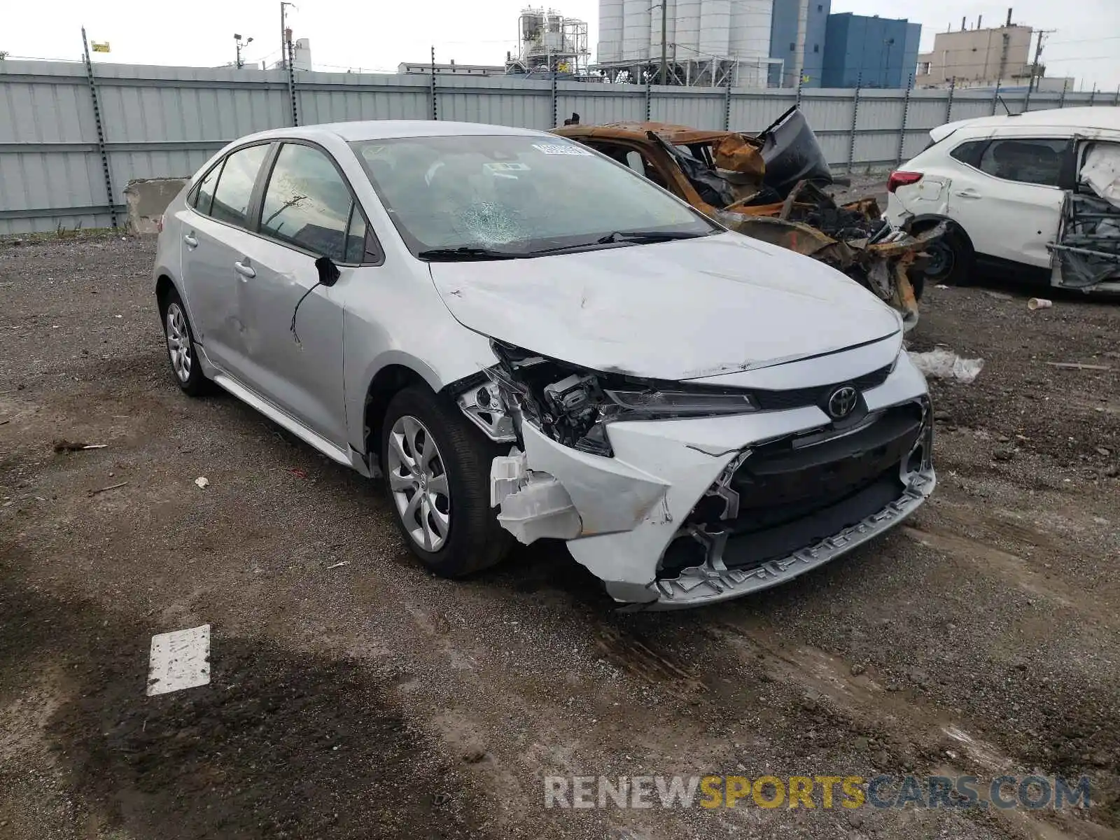 1 Photograph of a damaged car 5YFEPRAE6LP097375 TOYOTA COROLLA 2020