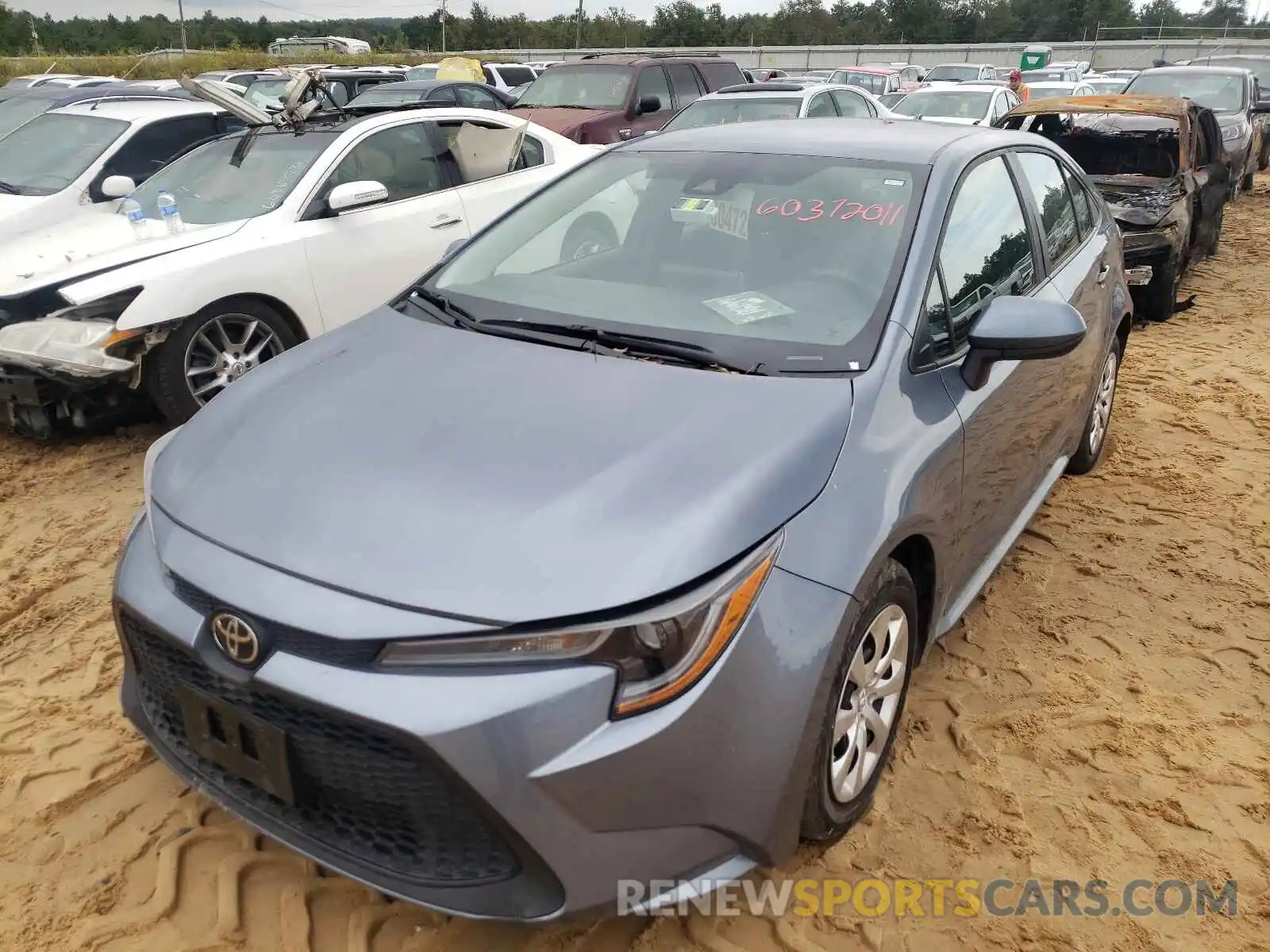 2 Photograph of a damaged car 5YFEPRAE6LP098199 TOYOTA COROLLA 2020