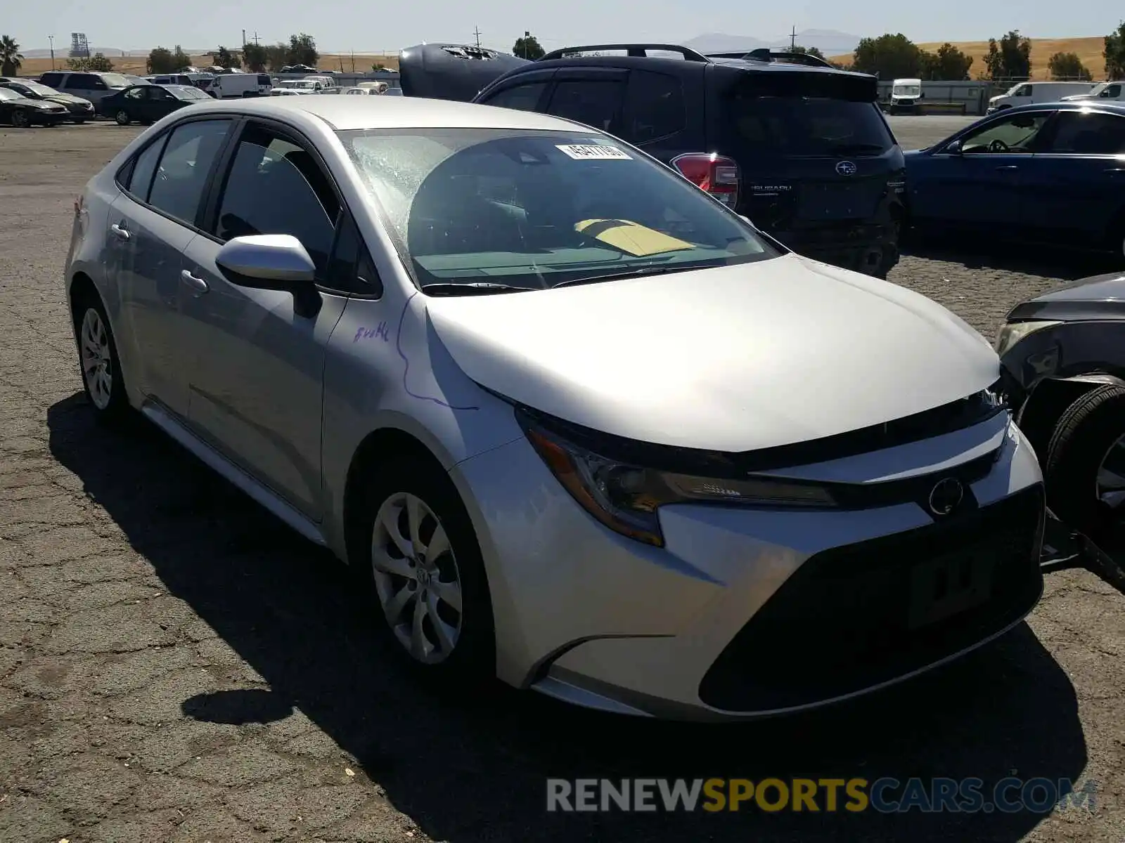 1 Photograph of a damaged car 5YFEPRAE6LP098395 TOYOTA COROLLA 2020