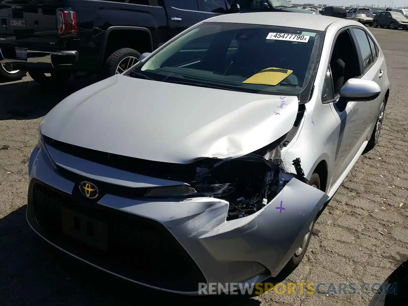 2 Photograph of a damaged car 5YFEPRAE6LP098395 TOYOTA COROLLA 2020