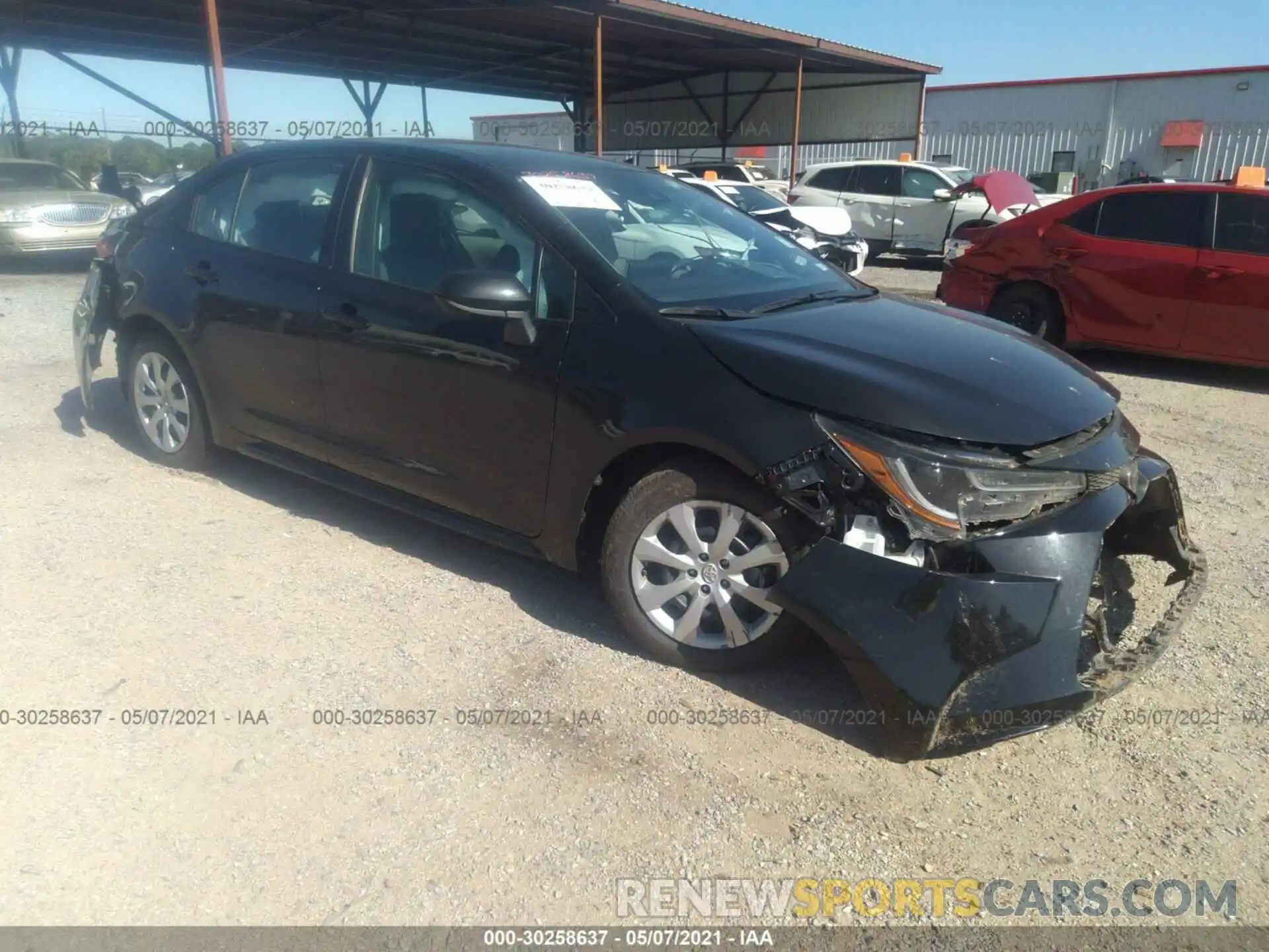 1 Photograph of a damaged car 5YFEPRAE6LP098414 TOYOTA COROLLA 2020