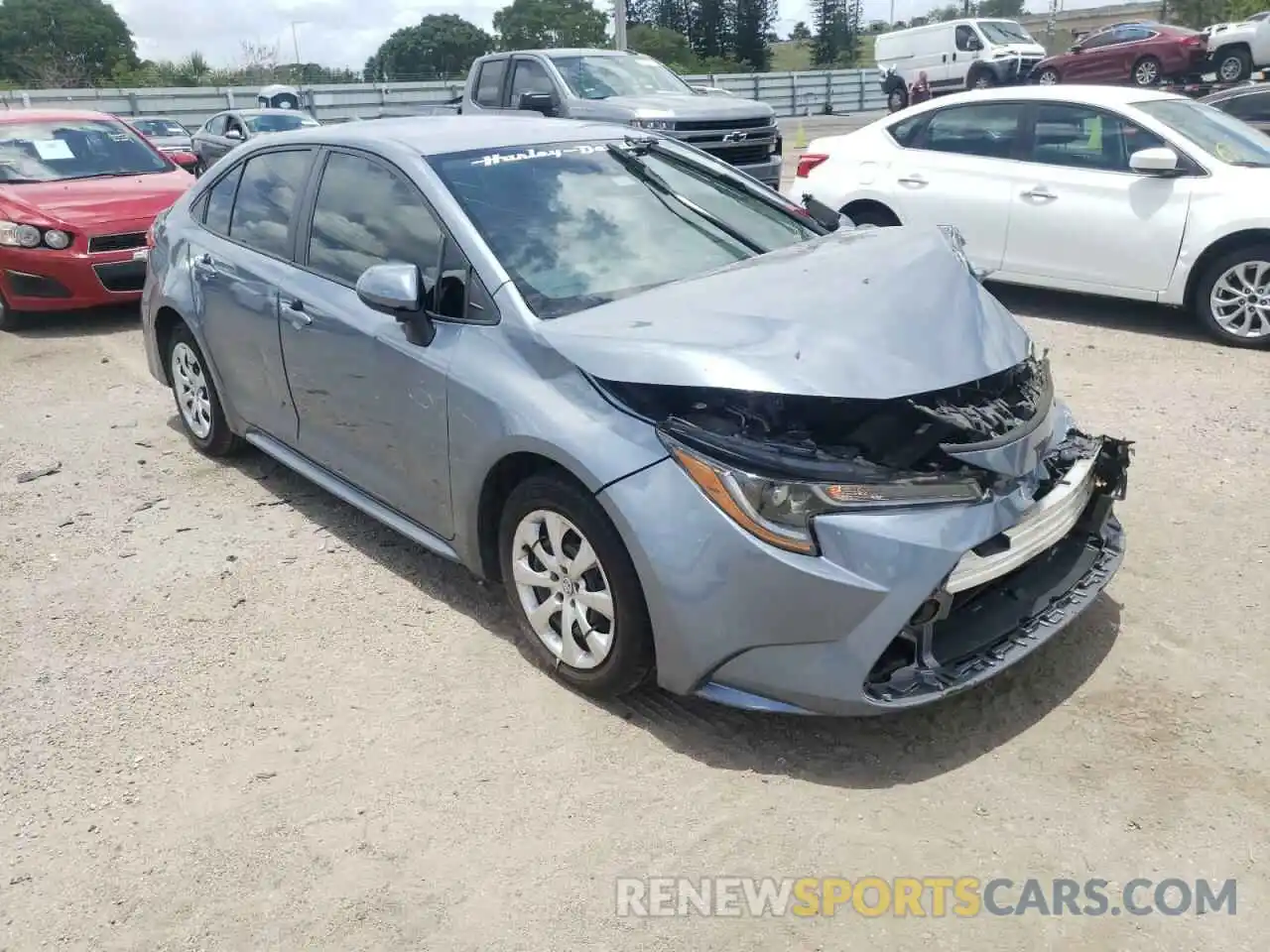 1 Photograph of a damaged car 5YFEPRAE6LP099546 TOYOTA COROLLA 2020