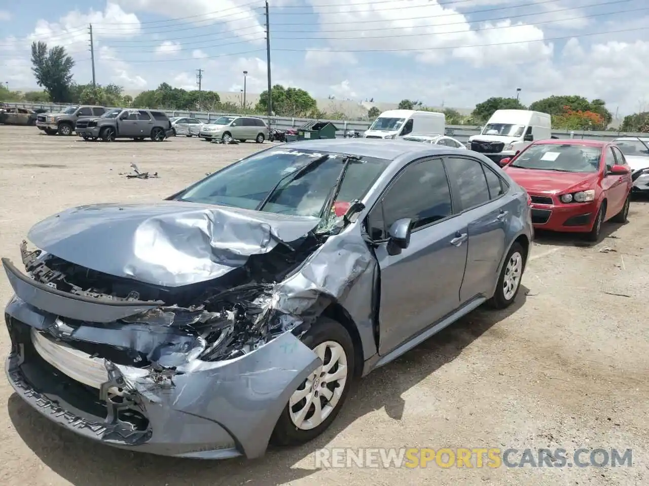 2 Photograph of a damaged car 5YFEPRAE6LP099546 TOYOTA COROLLA 2020