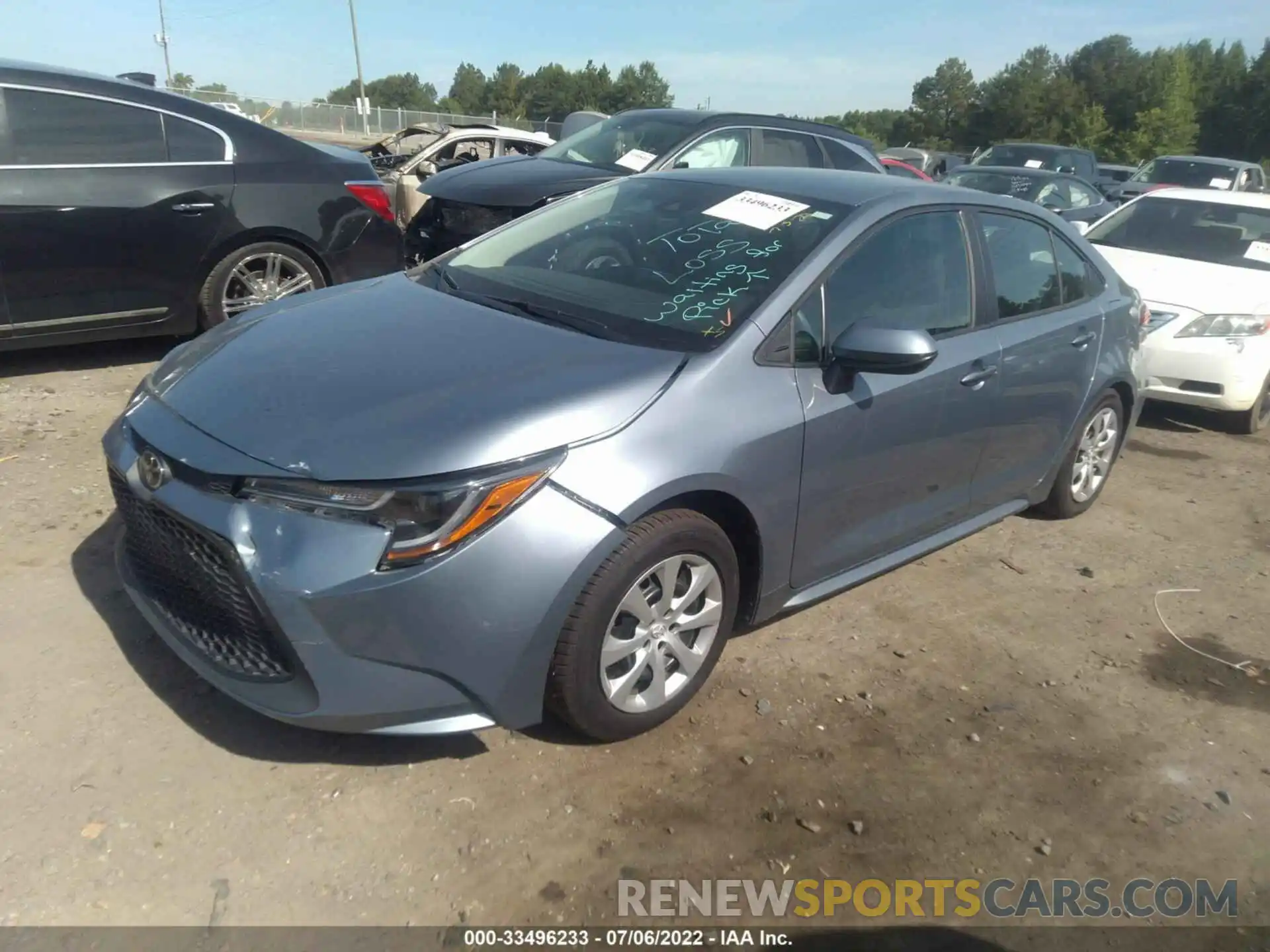 2 Photograph of a damaged car 5YFEPRAE6LP100792 TOYOTA COROLLA 2020