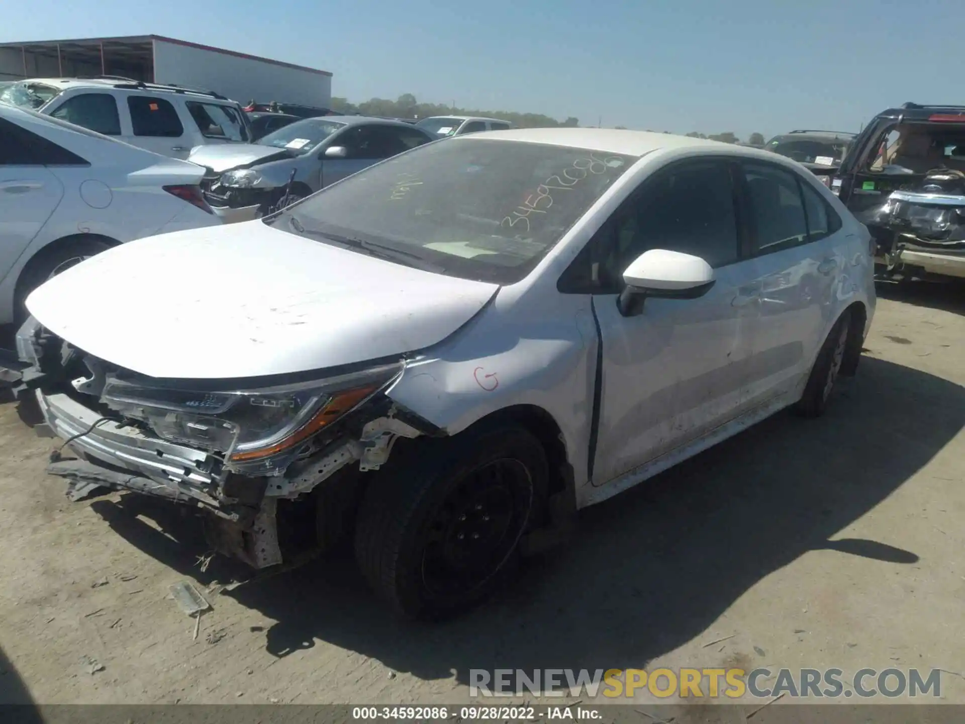 2 Photograph of a damaged car 5YFEPRAE6LP102879 TOYOTA COROLLA 2020