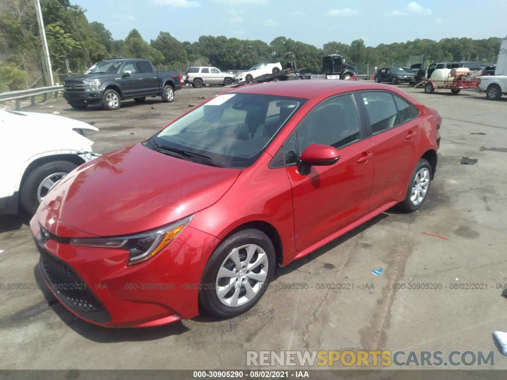 2 Photograph of a damaged car 5YFEPRAE6LP103059 TOYOTA COROLLA 2020