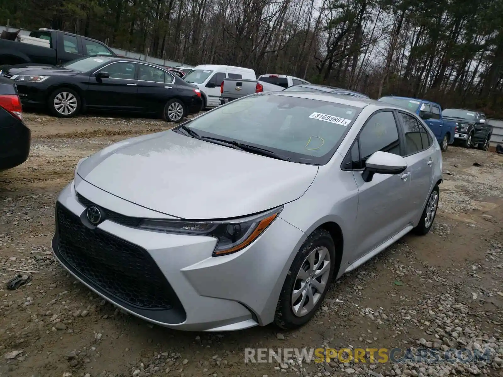 2 Photograph of a damaged car 5YFEPRAE6LP103854 TOYOTA COROLLA 2020