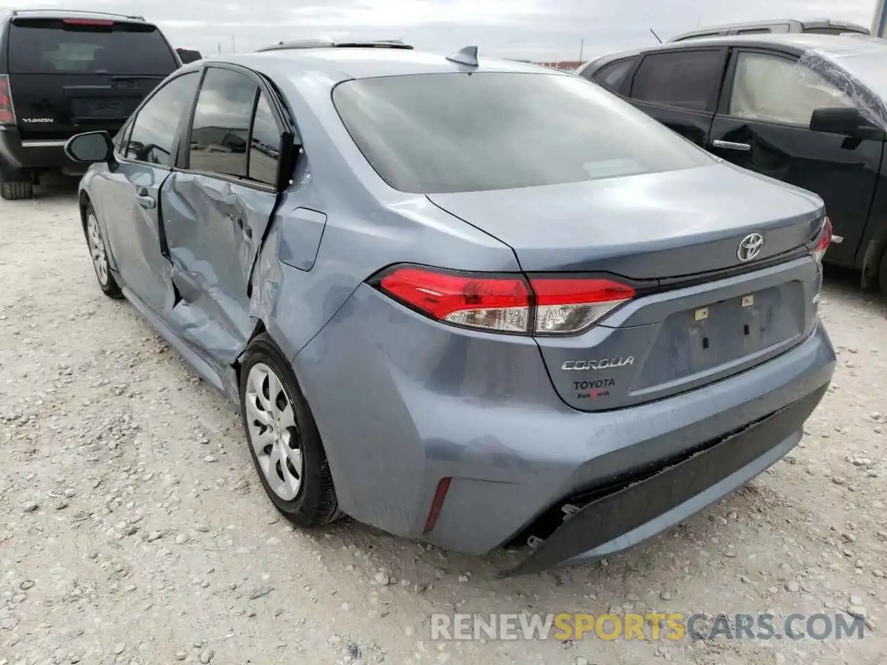 3 Photograph of a damaged car 5YFEPRAE6LP104311 TOYOTA COROLLA 2020