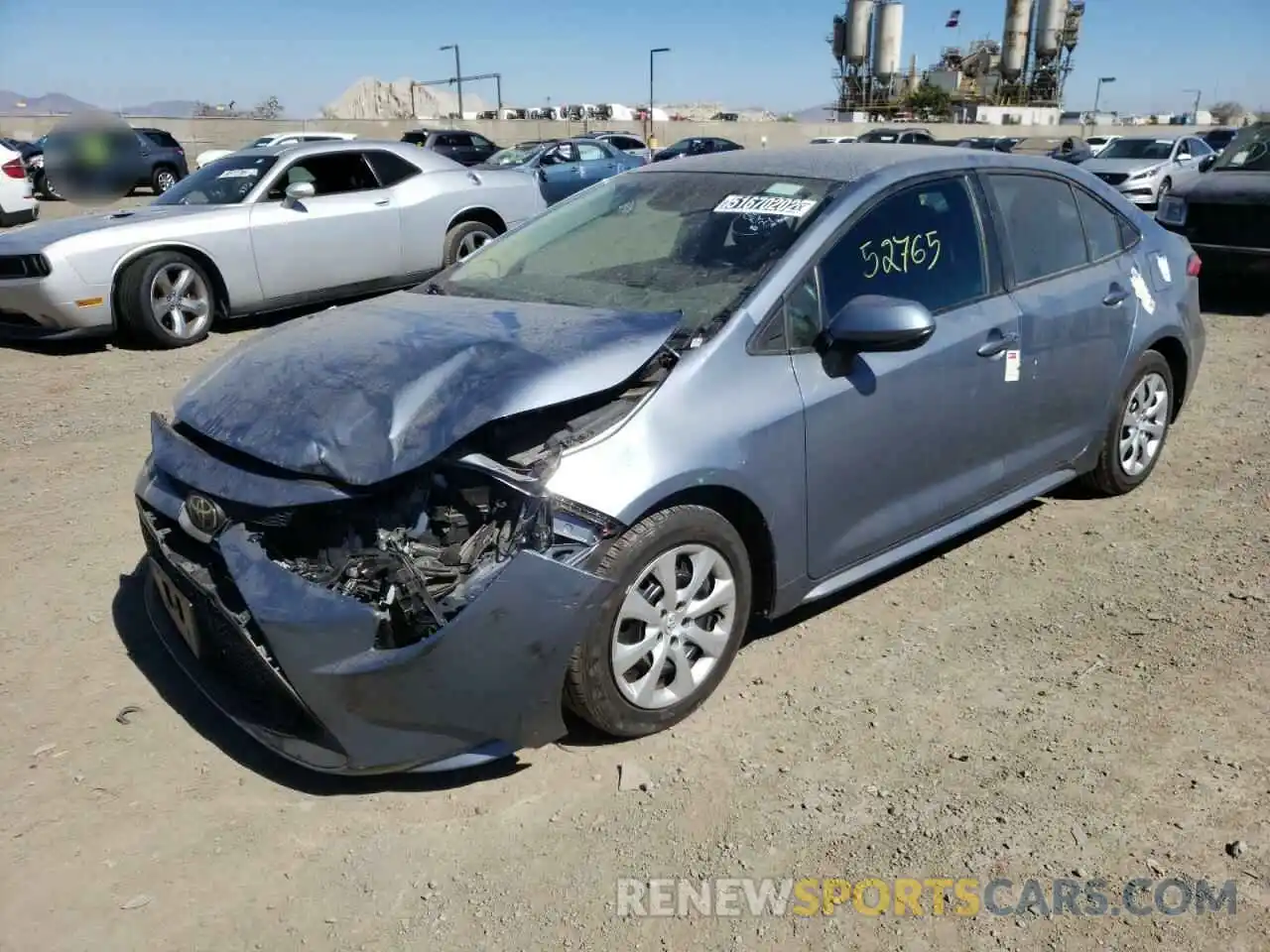 2 Photograph of a damaged car 5YFEPRAE6LP104406 TOYOTA COROLLA 2020