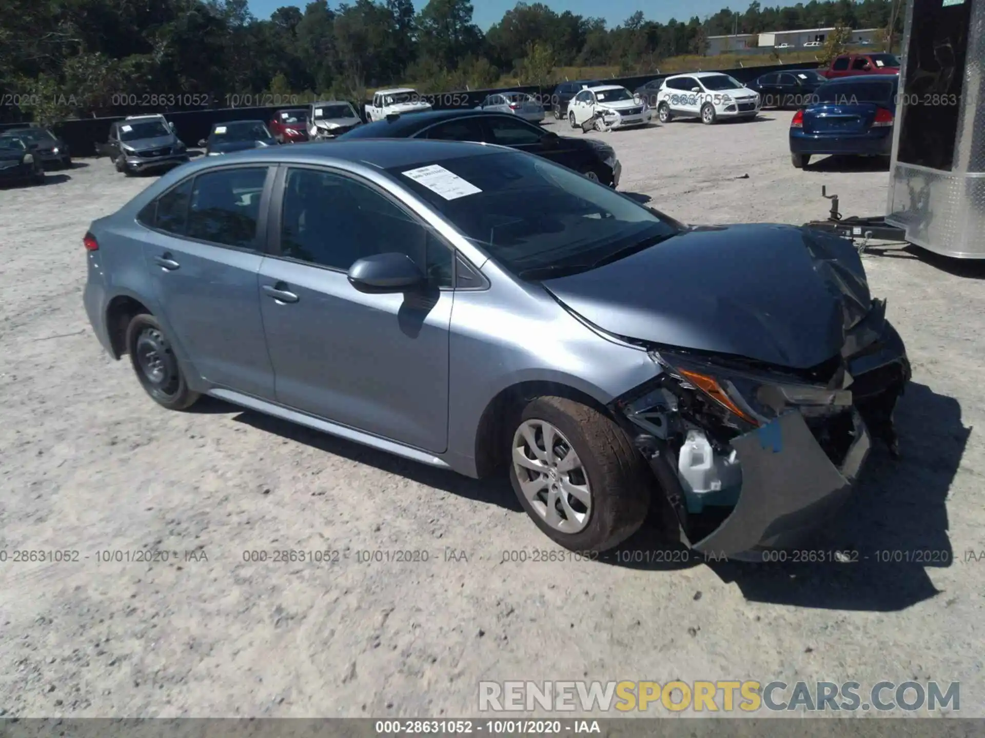 1 Photograph of a damaged car 5YFEPRAE6LP106415 TOYOTA COROLLA 2020