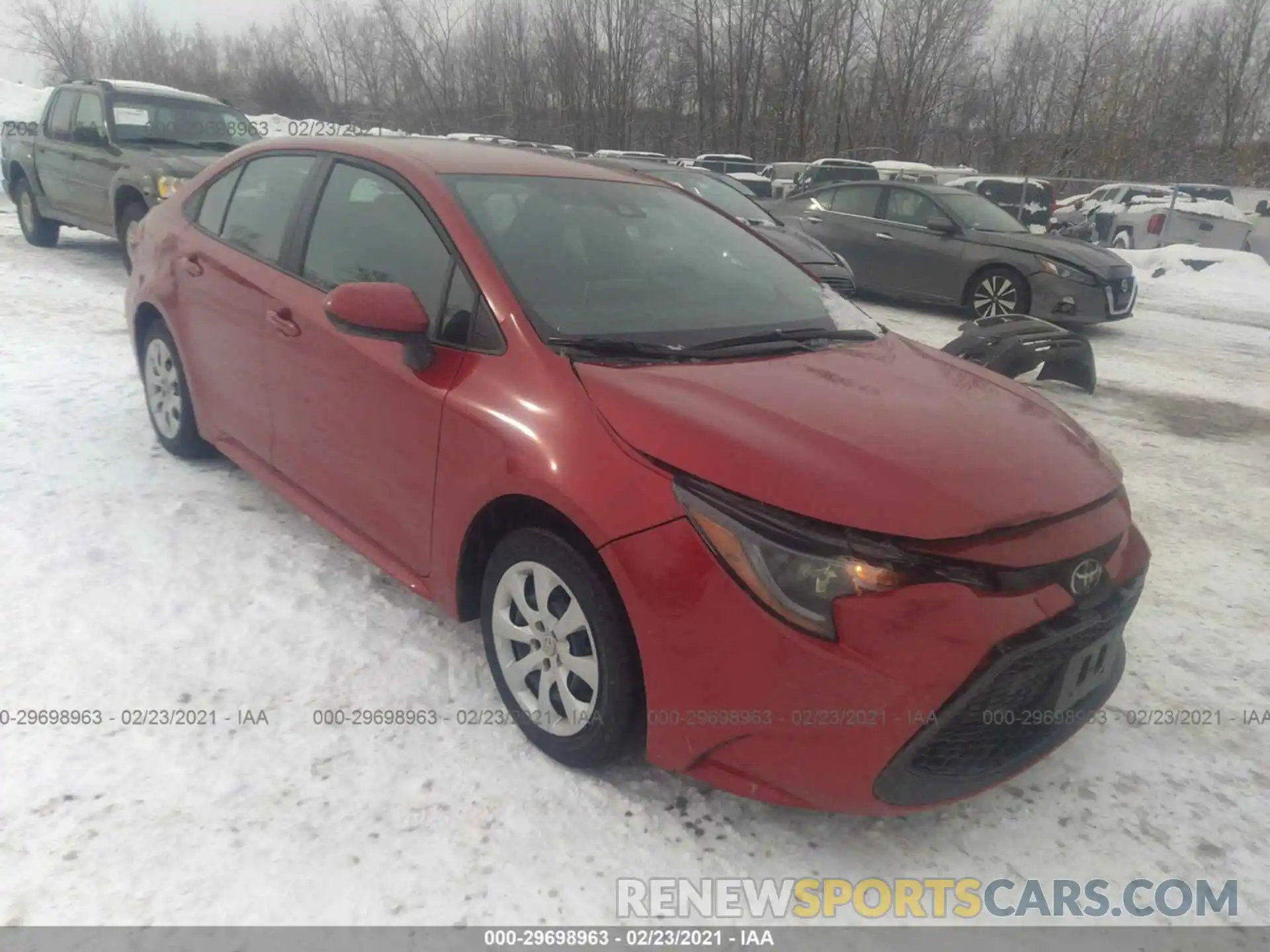 1 Photograph of a damaged car 5YFEPRAE6LP108276 TOYOTA COROLLA 2020