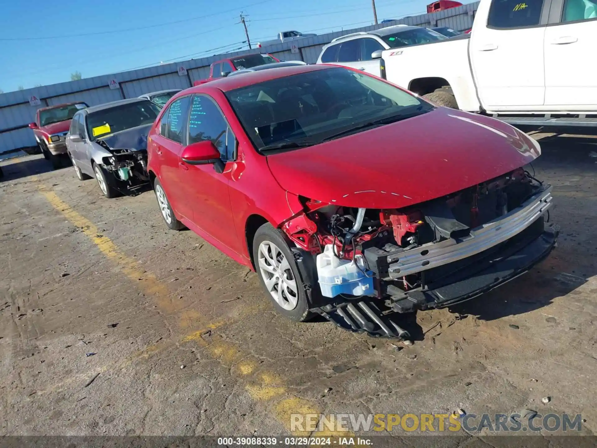 1 Photograph of a damaged car 5YFEPRAE6LP110528 TOYOTA COROLLA 2020