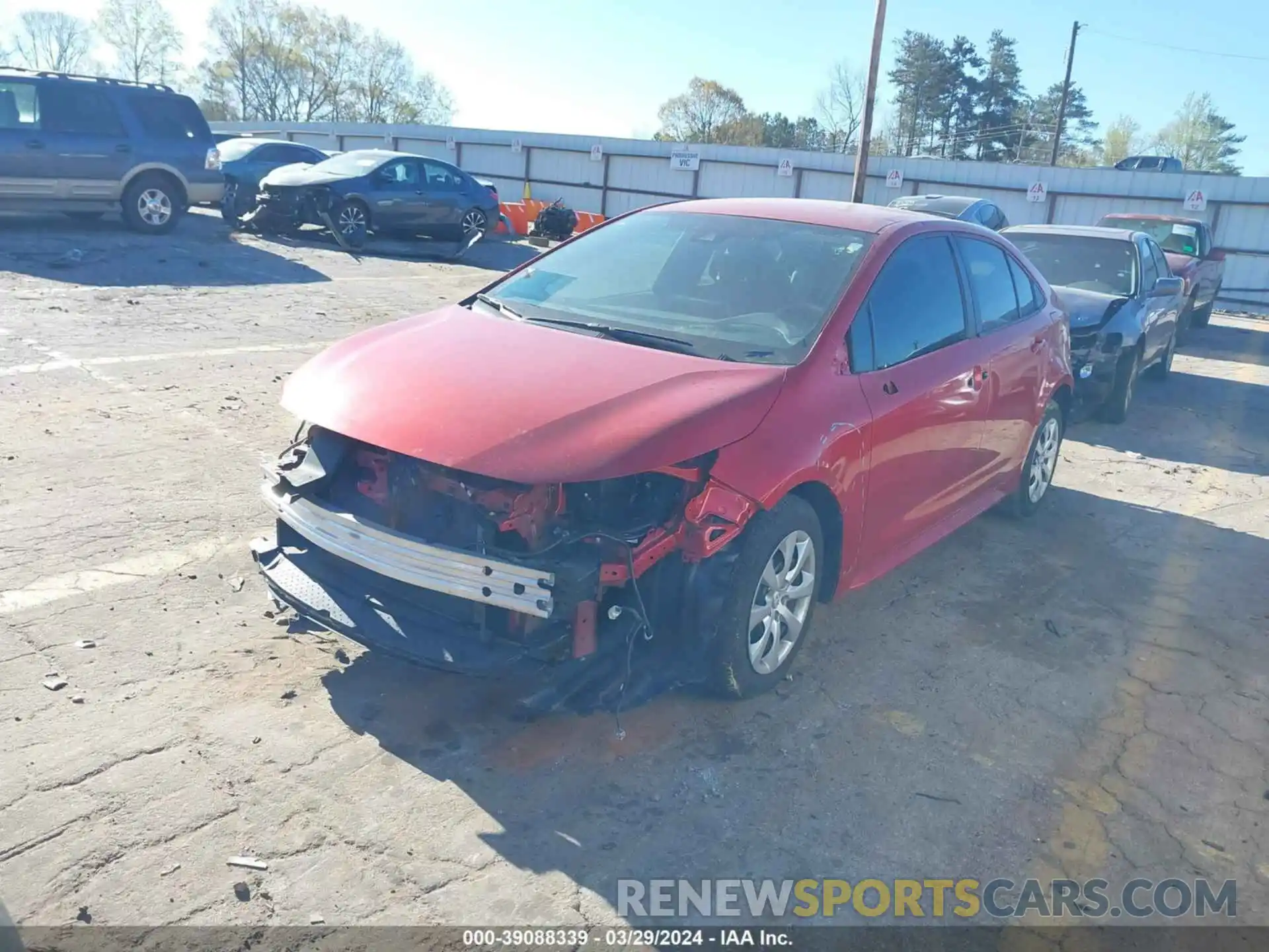 2 Photograph of a damaged car 5YFEPRAE6LP110528 TOYOTA COROLLA 2020