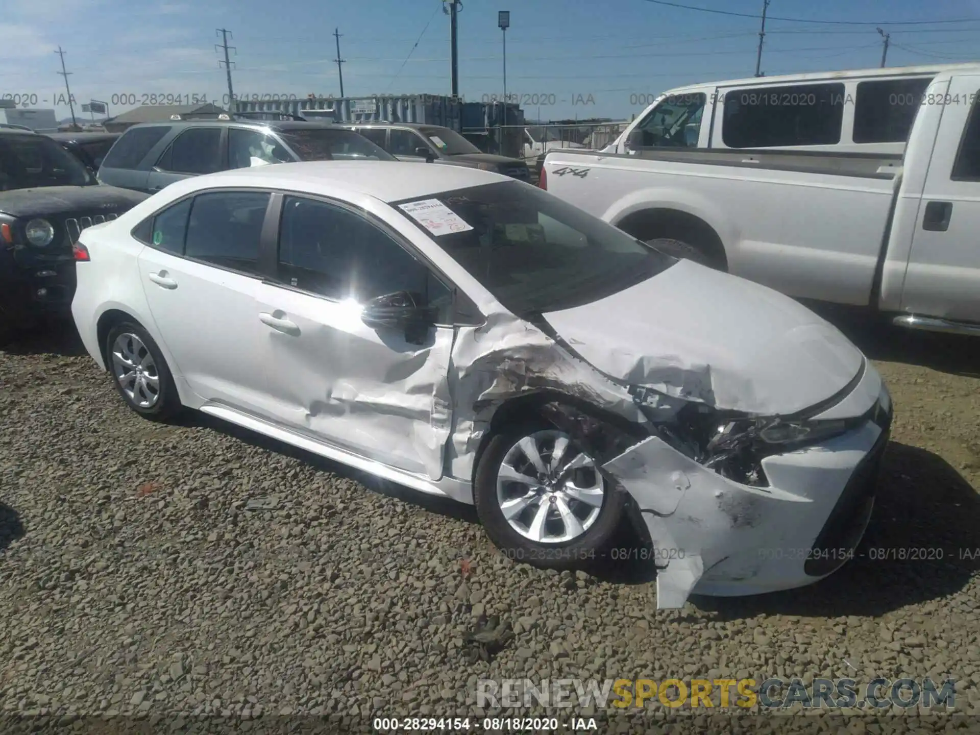 1 Photograph of a damaged car 5YFEPRAE6LP110724 TOYOTA COROLLA 2020