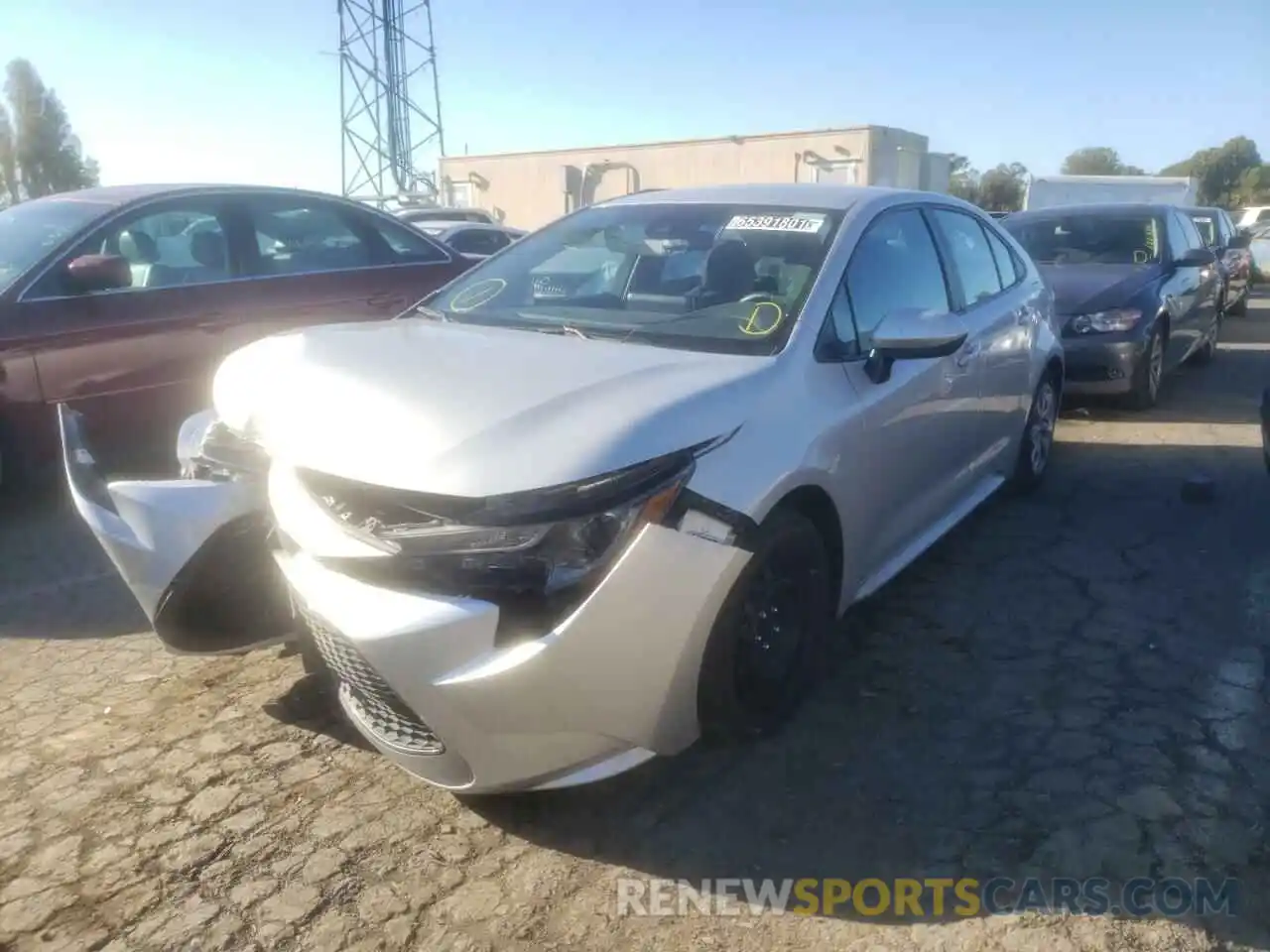 2 Photograph of a damaged car 5YFEPRAE6LP110805 TOYOTA COROLLA 2020