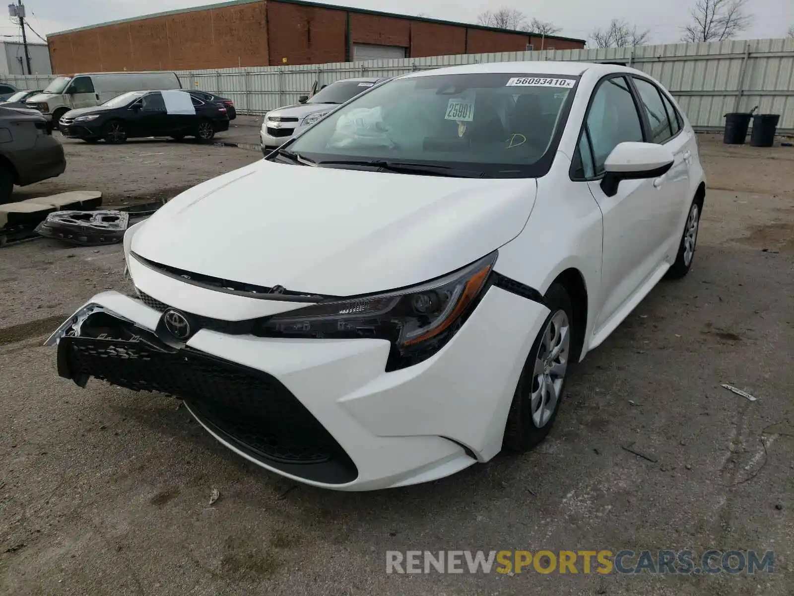 2 Photograph of a damaged car 5YFEPRAE6LP111825 TOYOTA COROLLA 2020