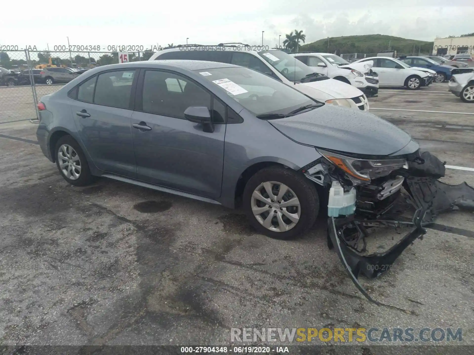 1 Photograph of a damaged car 5YFEPRAE6LP111856 TOYOTA COROLLA 2020