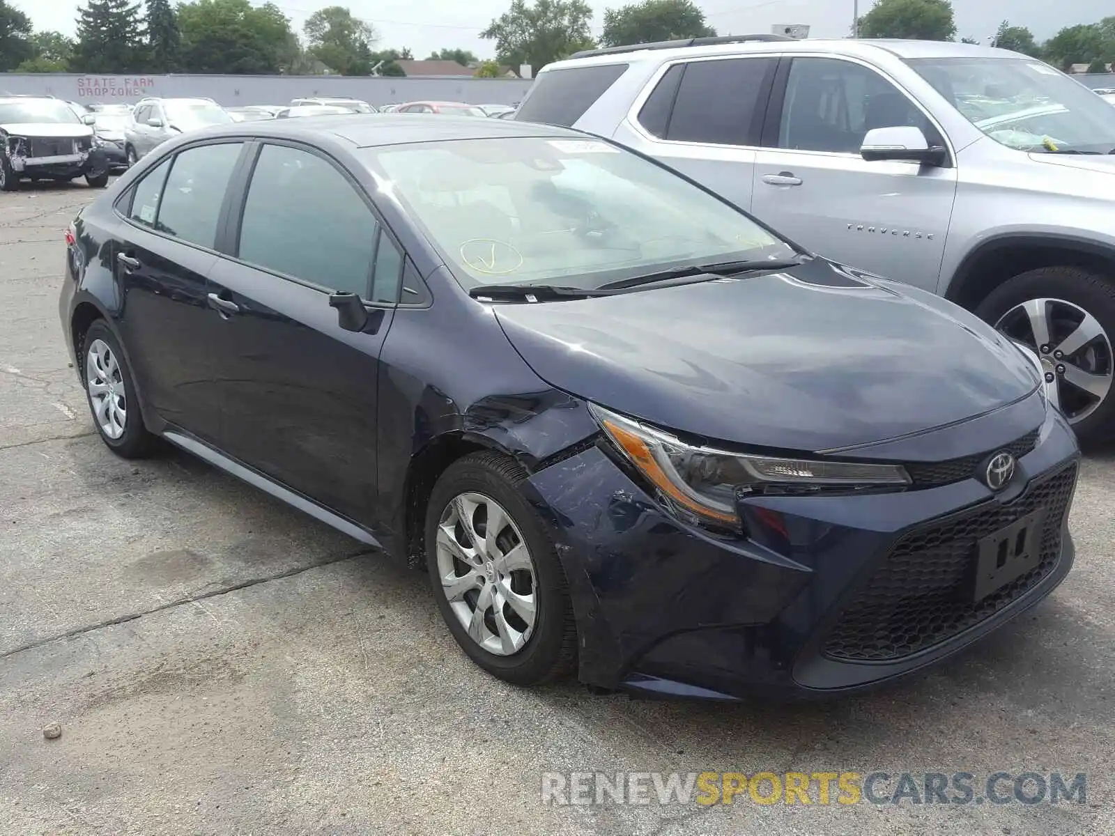 1 Photograph of a damaged car 5YFEPRAE6LP113798 TOYOTA COROLLA 2020