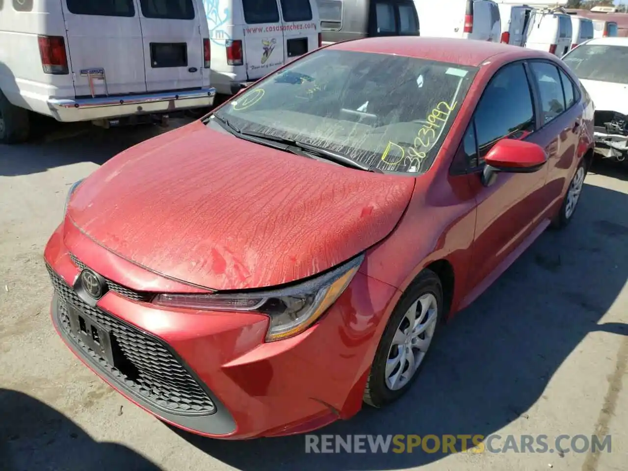 2 Photograph of a damaged car 5YFEPRAE6LP114613 TOYOTA COROLLA 2020