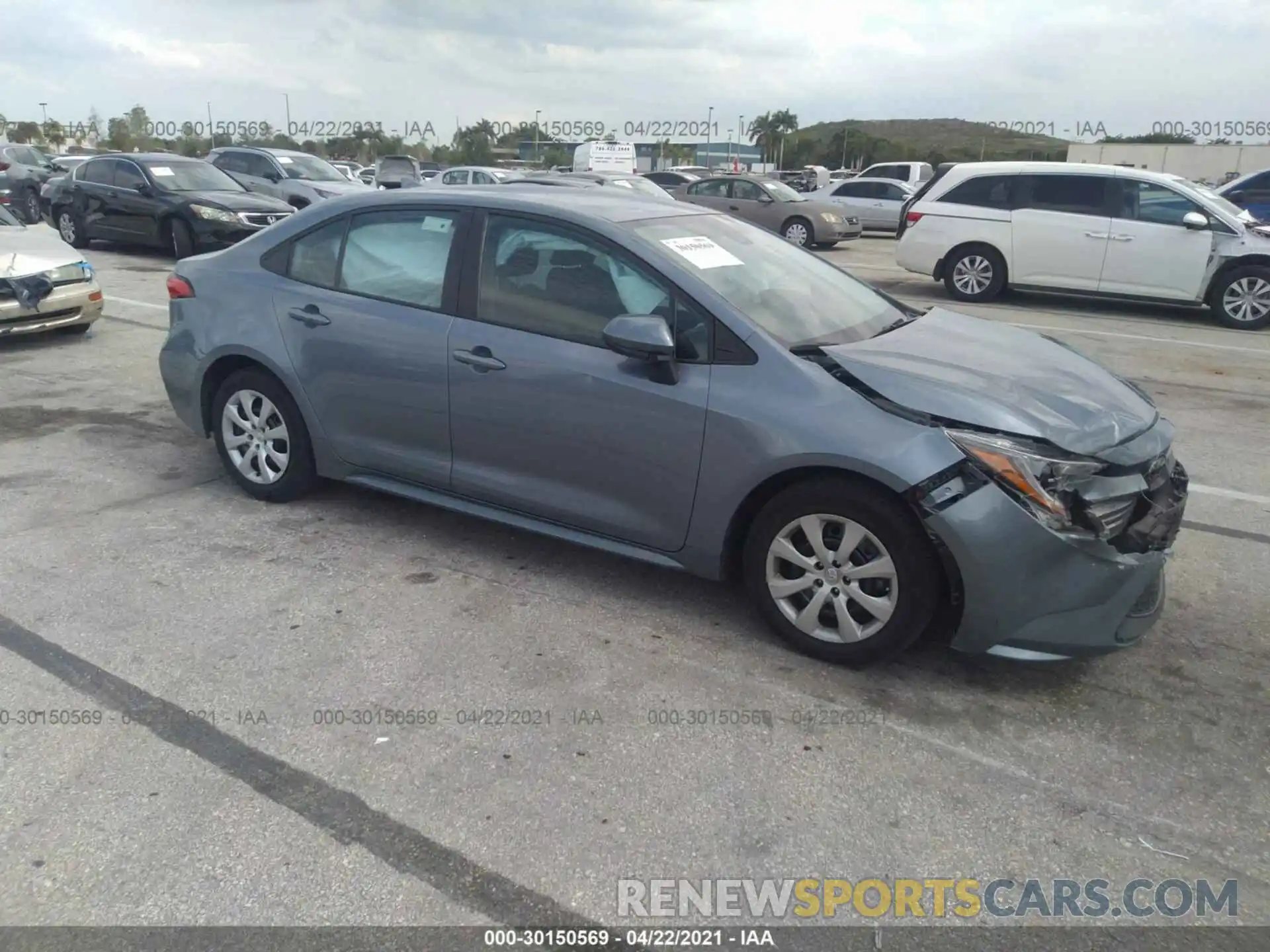 1 Photograph of a damaged car 5YFEPRAE6LP114823 TOYOTA COROLLA 2020