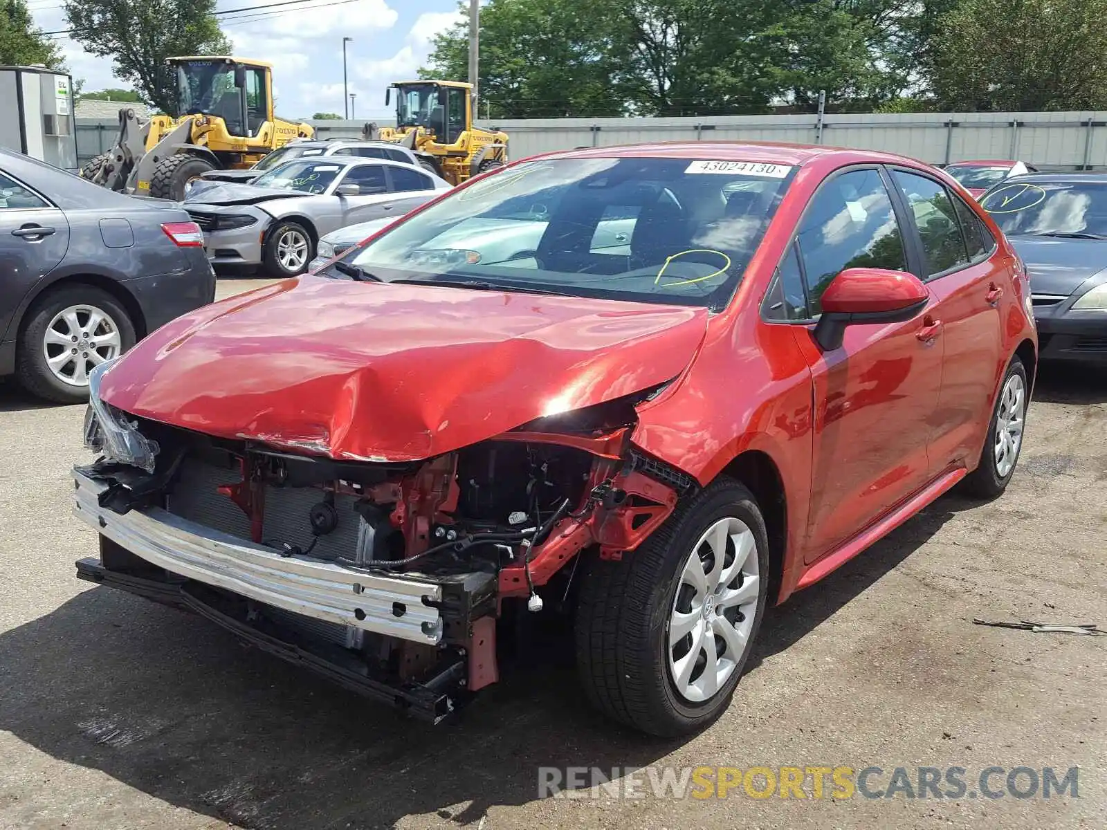 2 Photograph of a damaged car 5YFEPRAE6LP115468 TOYOTA COROLLA 2020