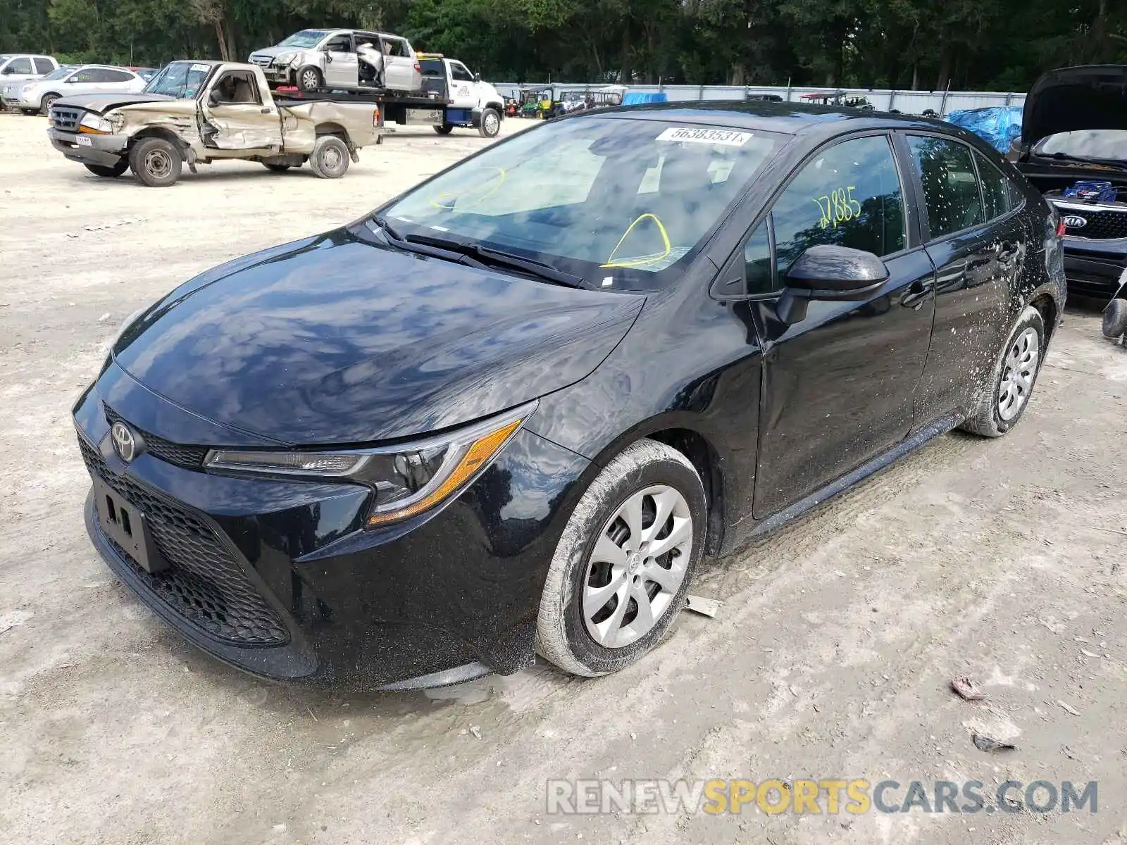 2 Photograph of a damaged car 5YFEPRAE6LP116054 TOYOTA COROLLA 2020