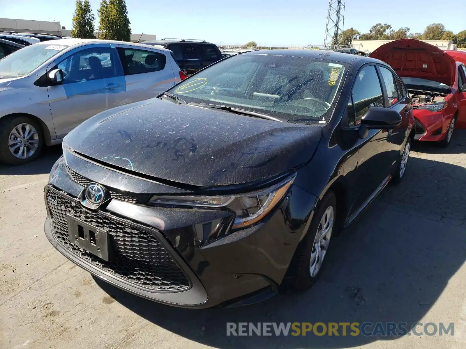 2 Photograph of a damaged car 5YFEPRAE6LP117284 TOYOTA COROLLA 2020