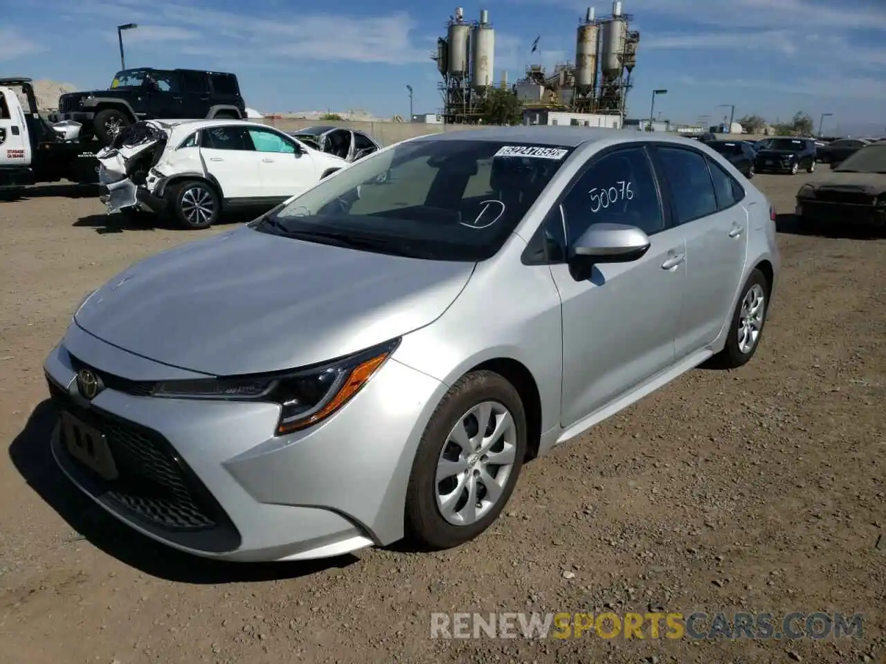 2 Photograph of a damaged car 5YFEPRAE6LP117821 TOYOTA COROLLA 2020