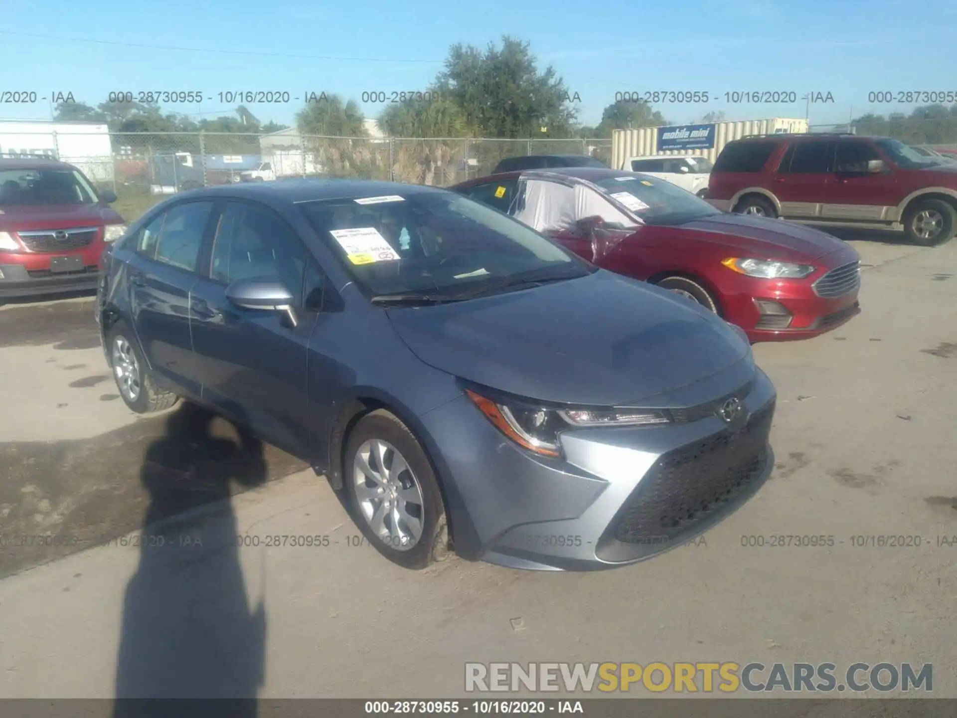 1 Photograph of a damaged car 5YFEPRAE6LP117852 TOYOTA COROLLA 2020