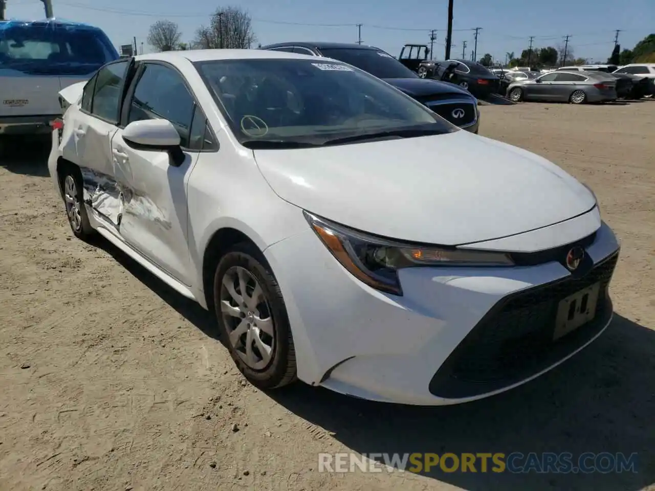 1 Photograph of a damaged car 5YFEPRAE6LP121190 TOYOTA COROLLA 2020