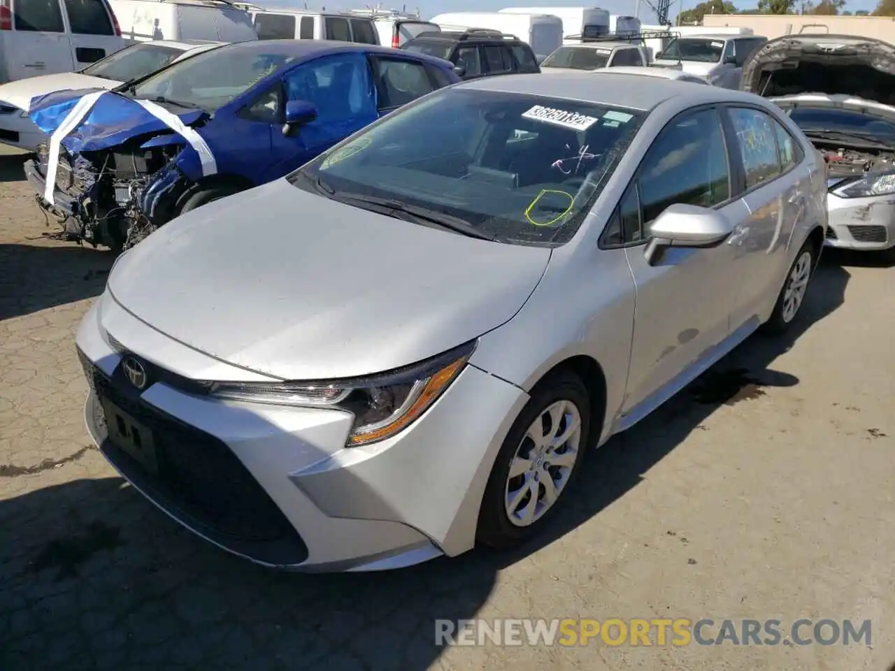 2 Photograph of a damaged car 5YFEPRAE6LP121254 TOYOTA COROLLA 2020