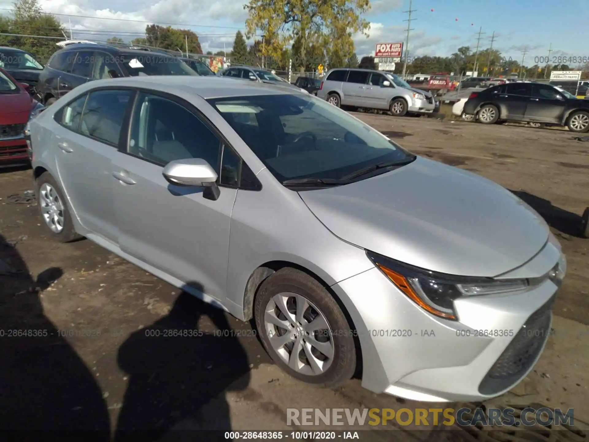 1 Photograph of a damaged car 5YFEPRAE6LP121447 TOYOTA COROLLA 2020