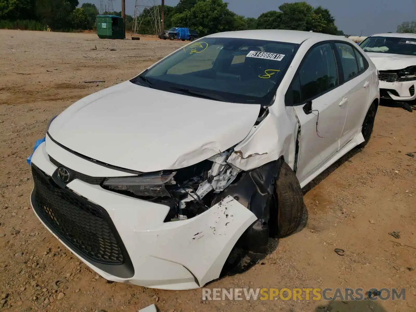 2 Photograph of a damaged car 5YFEPRAE6LP121545 TOYOTA COROLLA 2020