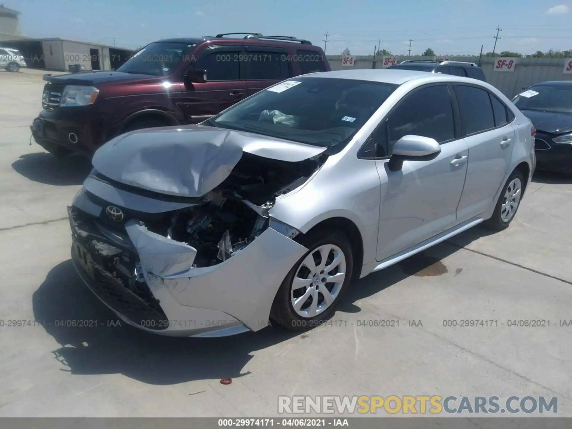 2 Photograph of a damaged car 5YFEPRAE6LP123893 TOYOTA COROLLA 2020