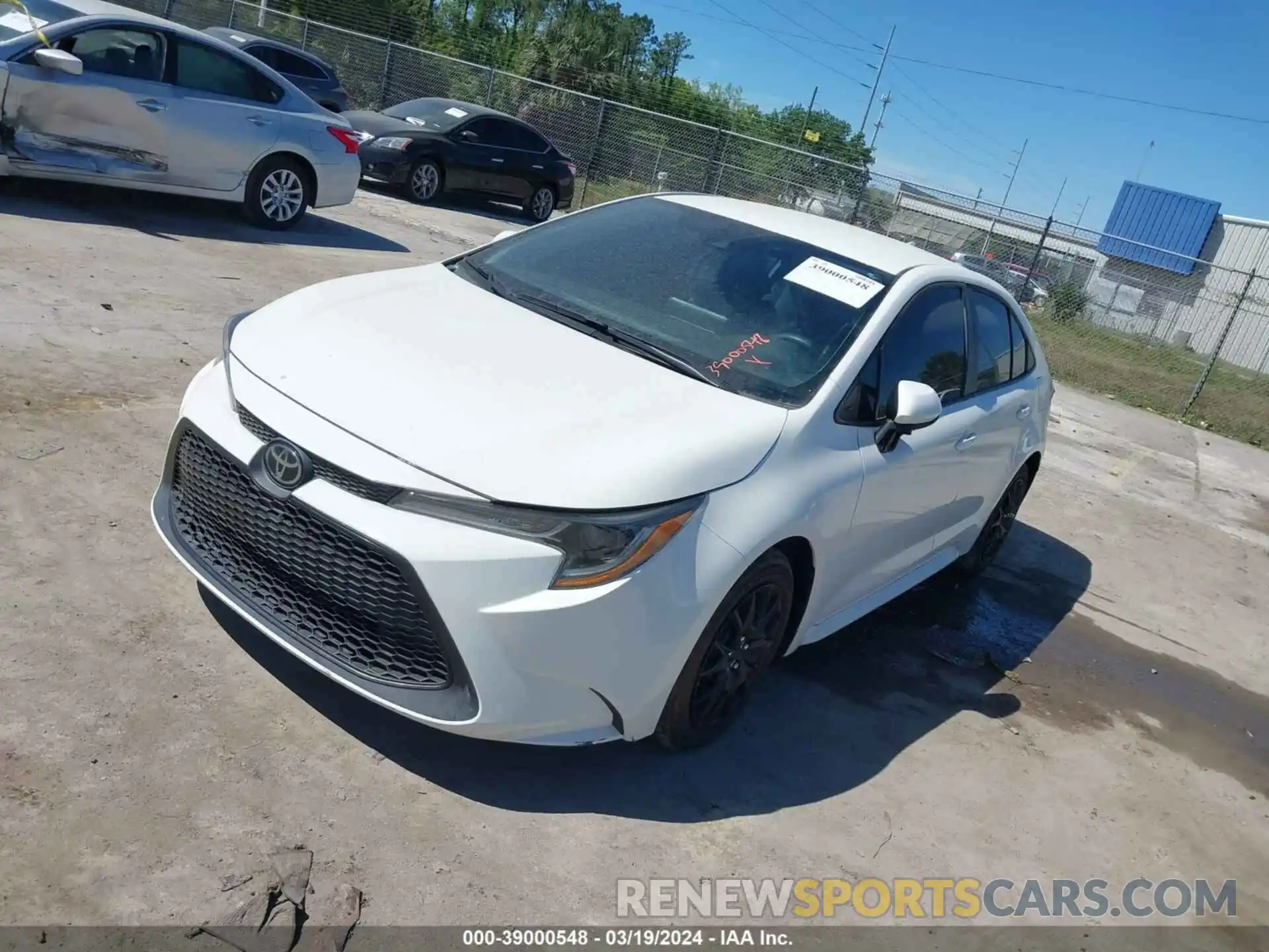 2 Photograph of a damaged car 5YFEPRAE6LP124106 TOYOTA COROLLA 2020