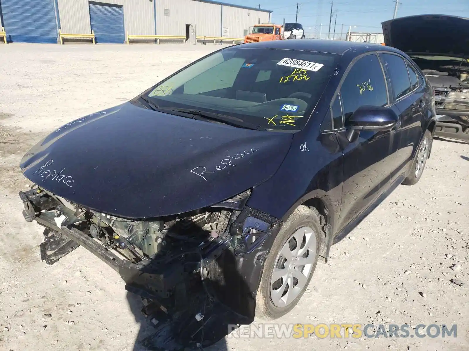 2 Photograph of a damaged car 5YFEPRAE6LP127636 TOYOTA COROLLA 2020