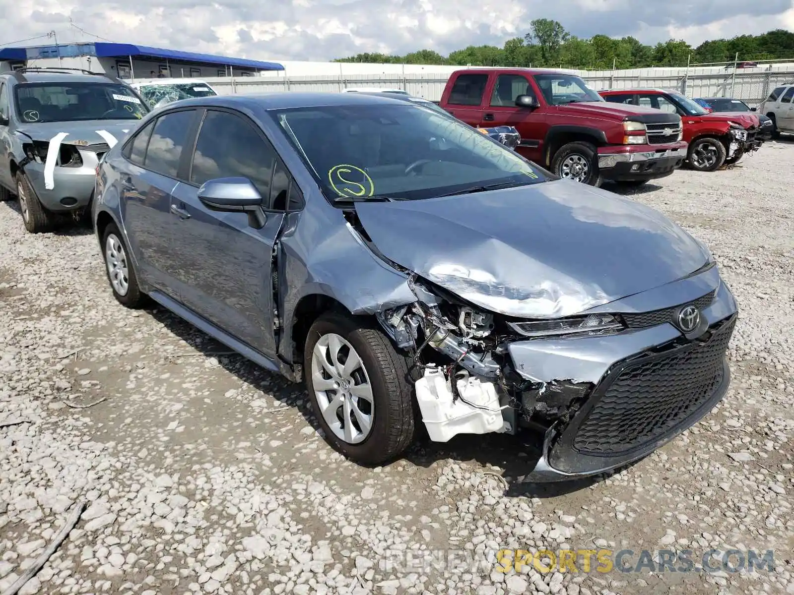 1 Photograph of a damaged car 5YFEPRAE6LP128544 TOYOTA COROLLA 2020