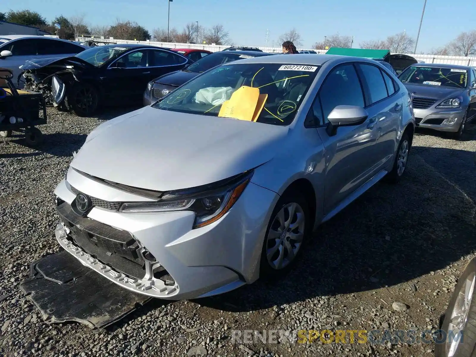 2 Photograph of a damaged car 5YFEPRAE6LP129211 TOYOTA COROLLA 2020