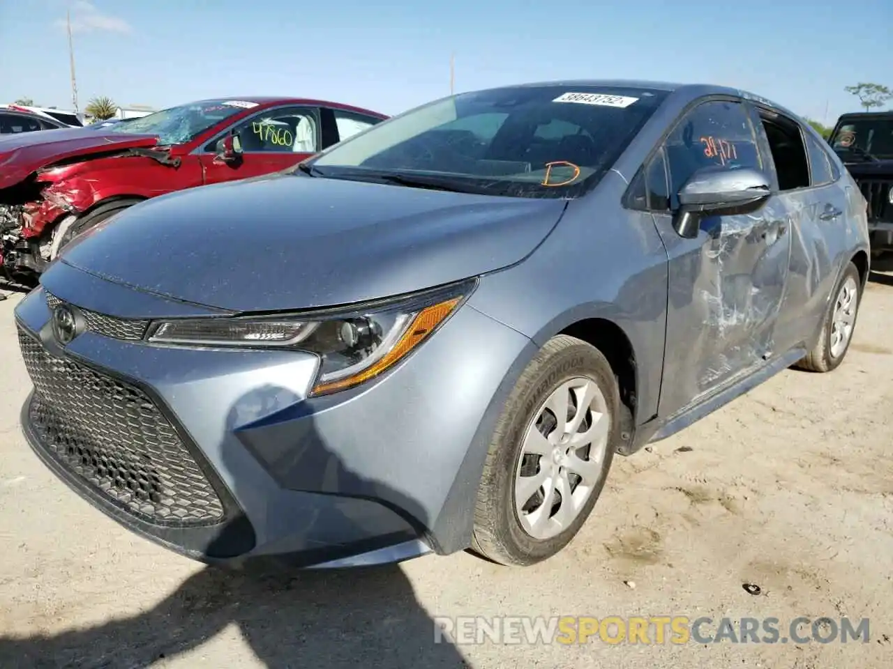 2 Photograph of a damaged car 5YFEPRAE6LP130911 TOYOTA COROLLA 2020