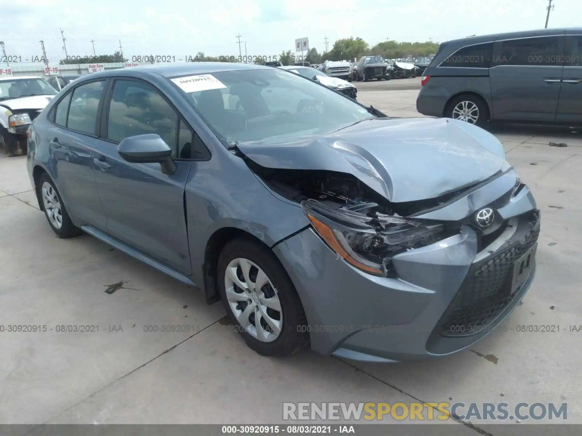 1 Photograph of a damaged car 5YFEPRAE6LP131749 TOYOTA COROLLA 2020