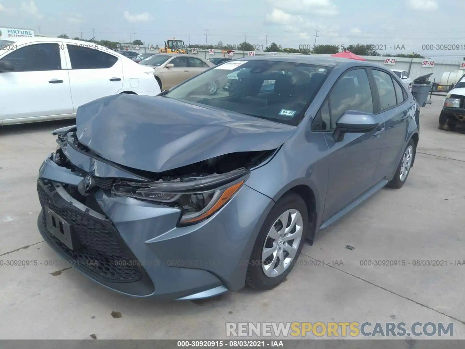 2 Photograph of a damaged car 5YFEPRAE6LP131749 TOYOTA COROLLA 2020