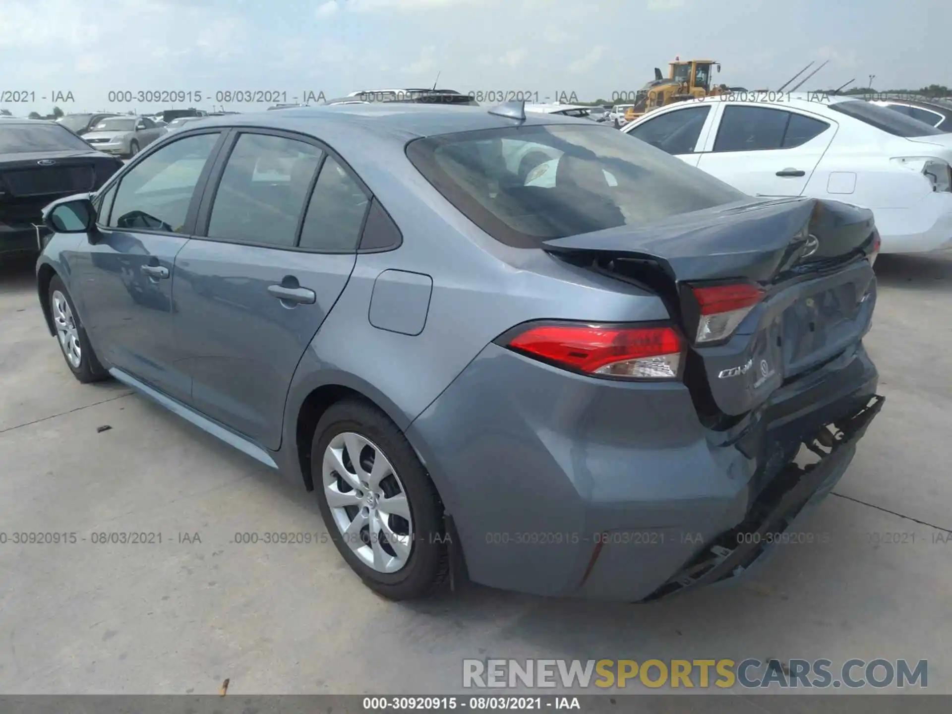 3 Photograph of a damaged car 5YFEPRAE6LP131749 TOYOTA COROLLA 2020