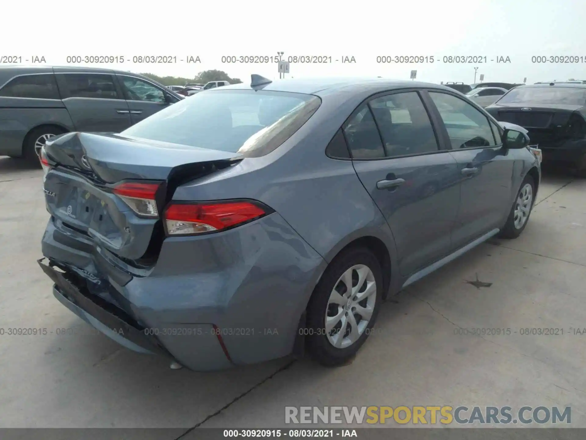 4 Photograph of a damaged car 5YFEPRAE6LP131749 TOYOTA COROLLA 2020